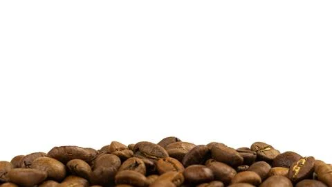 Coffee beans isolated on a white background 스톡 사진