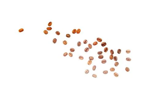 Coffee beans. isolated on a white background Stock Photos