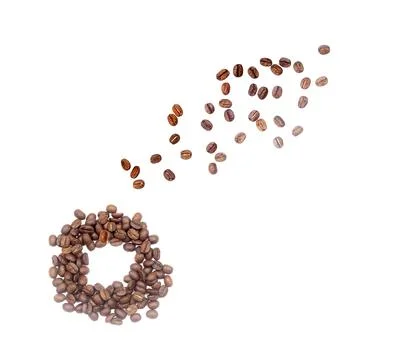 Coffee beans. isolated on a white background Stock Photos