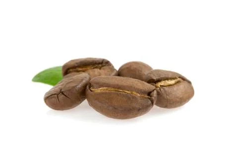 Coffee beans isolated on white Stock Photos