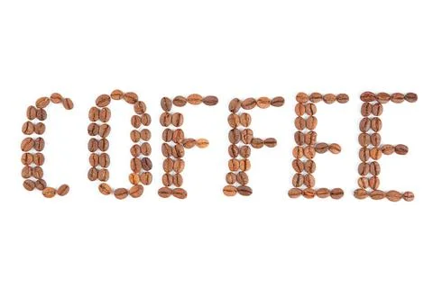 Coffee beans isolated on white Stockfoto's