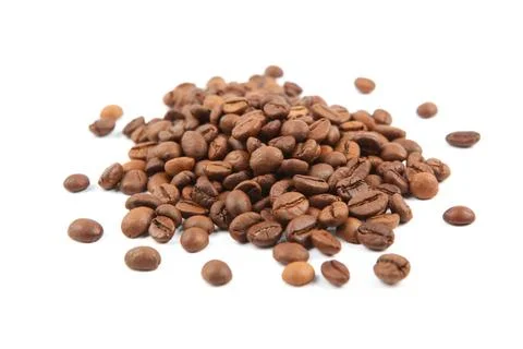 Coffee beans isolated on white Stock-Fotos