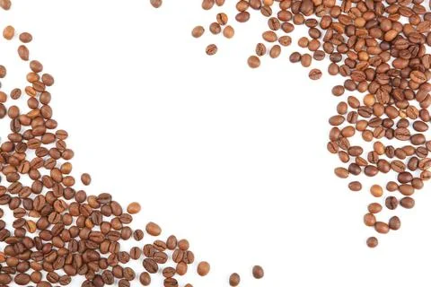 Coffee beans isolated on white Fotos Stock