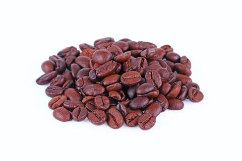 Coffee beans isolated on white Stock Photos