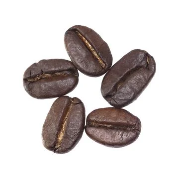 Coffee beans isolated on white Stock Photos