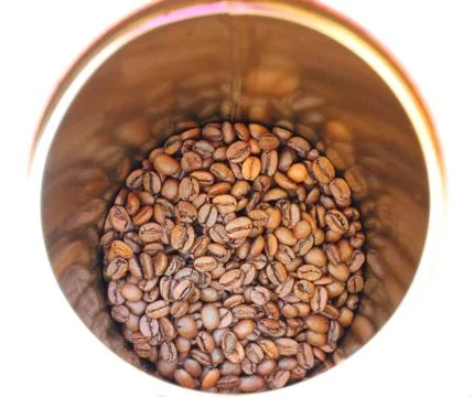 Coffee beans in a jar Stock Photos