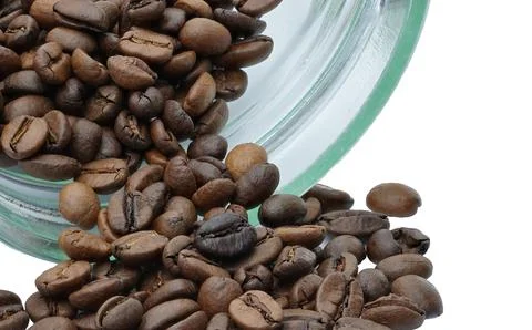 Coffee beans in a jar Stock Photos