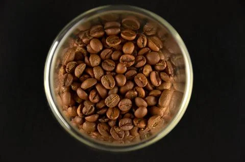 Coffee beans in a jar Stock Photos
