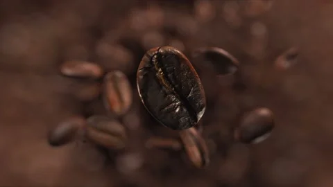 Coffee beans jumping in super slow motion 4K 스톡 동영상 87566804