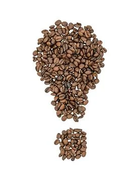Coffee beans in light bulb shape. Stock Photos