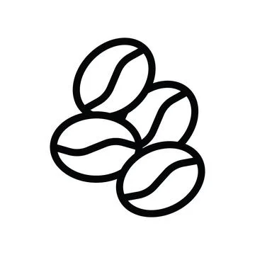 Coffee beans line icon Illustrazione stock