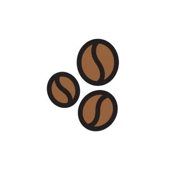 Coffee beans line icon, vector illustration Stock Illustration