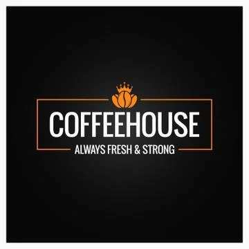 Coffee beans logo design background Stock Illustration