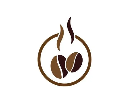 Coffee Beans Logo Template vector icon Stock Illustration