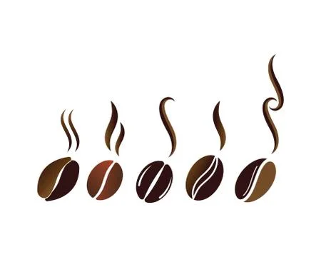 Coffee Beans Logo Template vector icon Stock Illustration