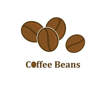 Coffee Beans Logo Template vector icon Illustrazione stock