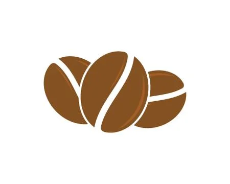 Coffee Beans Logo Template vector icon Stock Illustration