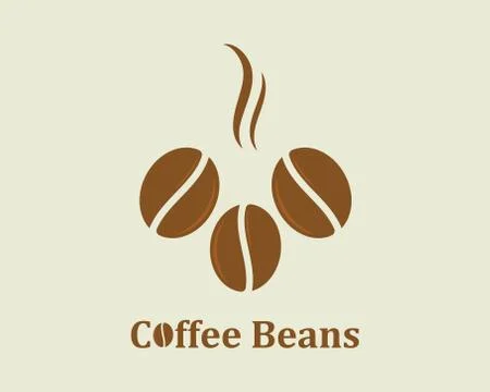 Coffee Beans Logo Template vector icon Stock Illustration