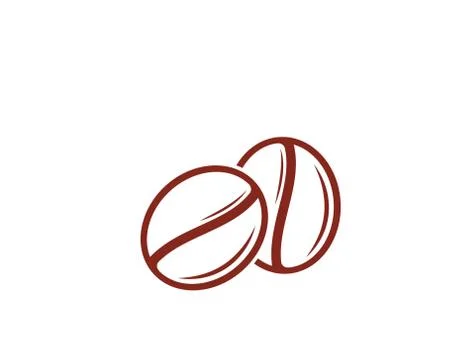 Coffee Beans Logo Template vector icon Illustrazione stock