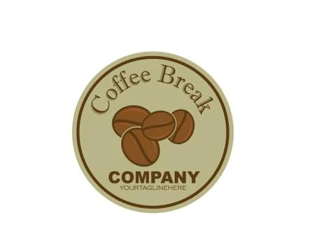 Coffee Beans Logo Template vector icon Stock Illustration