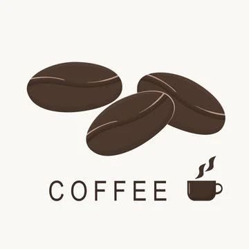 Coffee beans logo vector illustration design. Cup of coffee logo designs temp Illustrazione stock