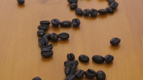 Coffee Beans Love Dolly Stock Footage 32303105