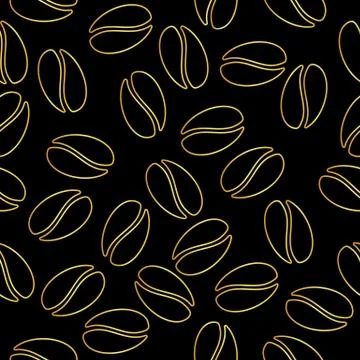 Coffee beans luxury Stock Illustration