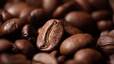 Coffee Beans Macro Stock Footage 70874822