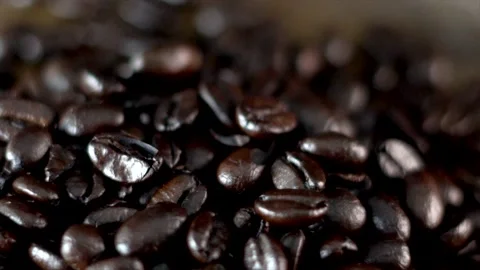 Coffee beans macro Video stock 205369460