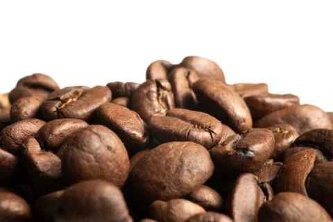 Coffee beans macro Stock Photos