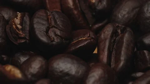 Coffee beans, macro shooting coffee beans Stock Footage 221154180