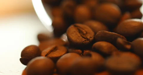 Coffee Beans Macro shot Stock Footage 329625193