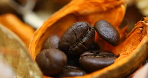 Coffee Beans Macro shot 스톡 동영상 330286852