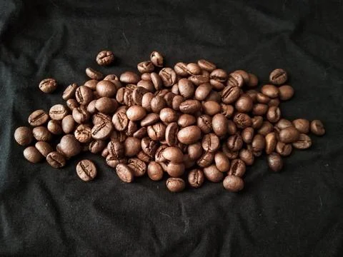 Coffee beans medium roasted Stock Photos