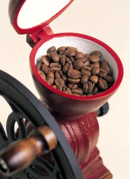 Coffee Beans with mill Stock Photos