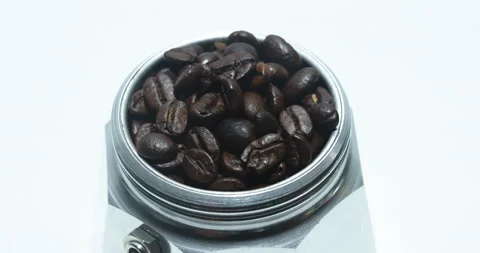 Coffee Beans in Moka Pot. Stock Footage 143693795