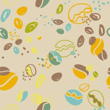 Coffee beans multicolored Stock Illustration