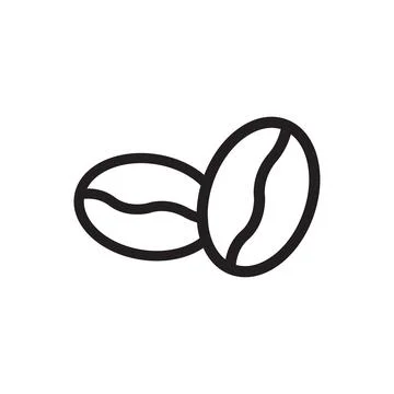 Coffee beans outline icon vector for graphic design, logo, web site, social m Stock-Illustration