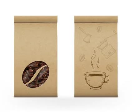 Coffee beans in the package Stock-Illustration