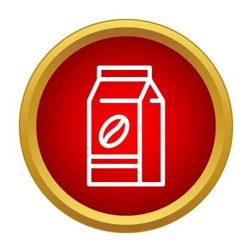 Coffee beans package vector icon design element Stock Illustration