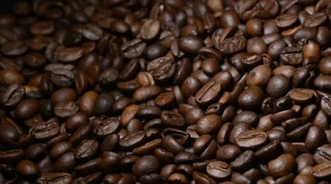 Coffee beans pan closeup Stock Footage 22105514