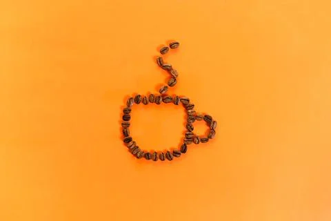 Coffee beans on paper background Stock-Fotos