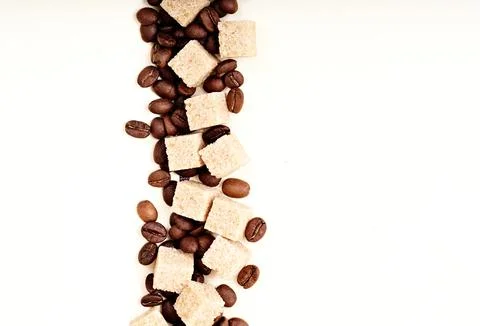 Coffee beans, paper, Stock Photos