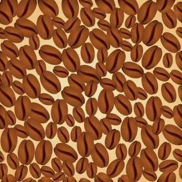 Coffee beans pattern Illustrazione stock