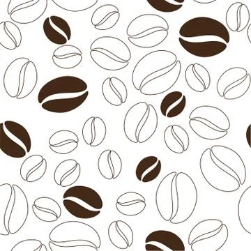 Coffee beans pattern イラスト素材