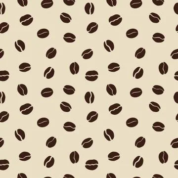 Coffee beans pattern 库存插图