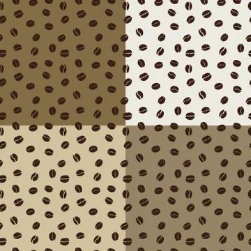 Coffee beans pattern Illustrazione stock