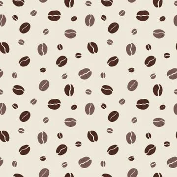 Coffee beans pattern Stock Illustration