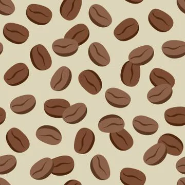 Coffee beans pattern Illustrazione stock