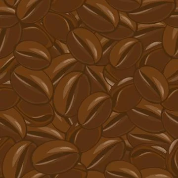 Coffee beans pattern. Illustrazione stock
